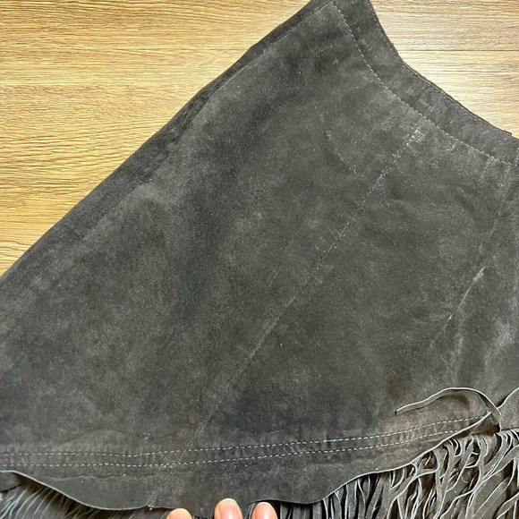 Scully Suede Skirt Women's Medium Leather Western Double Fringe Mini - Picture 6 of 15